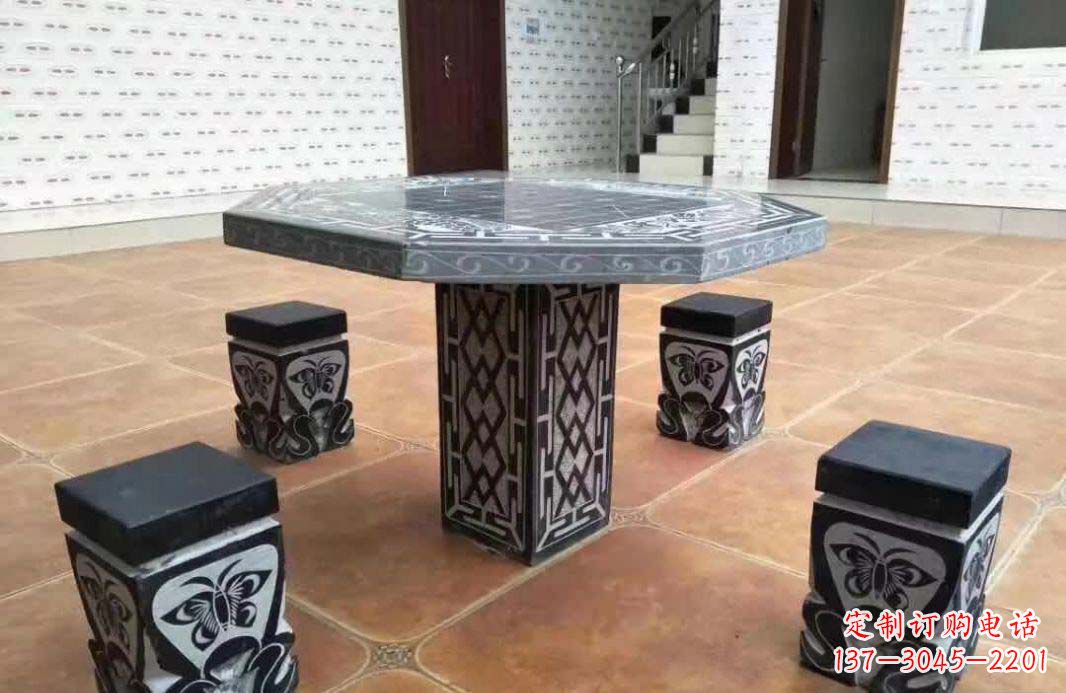 宜宾多边形仿古石桌凳