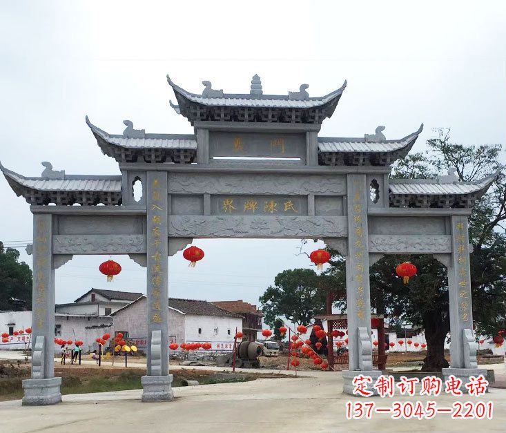 宜宾精美仿古牌坊石雕