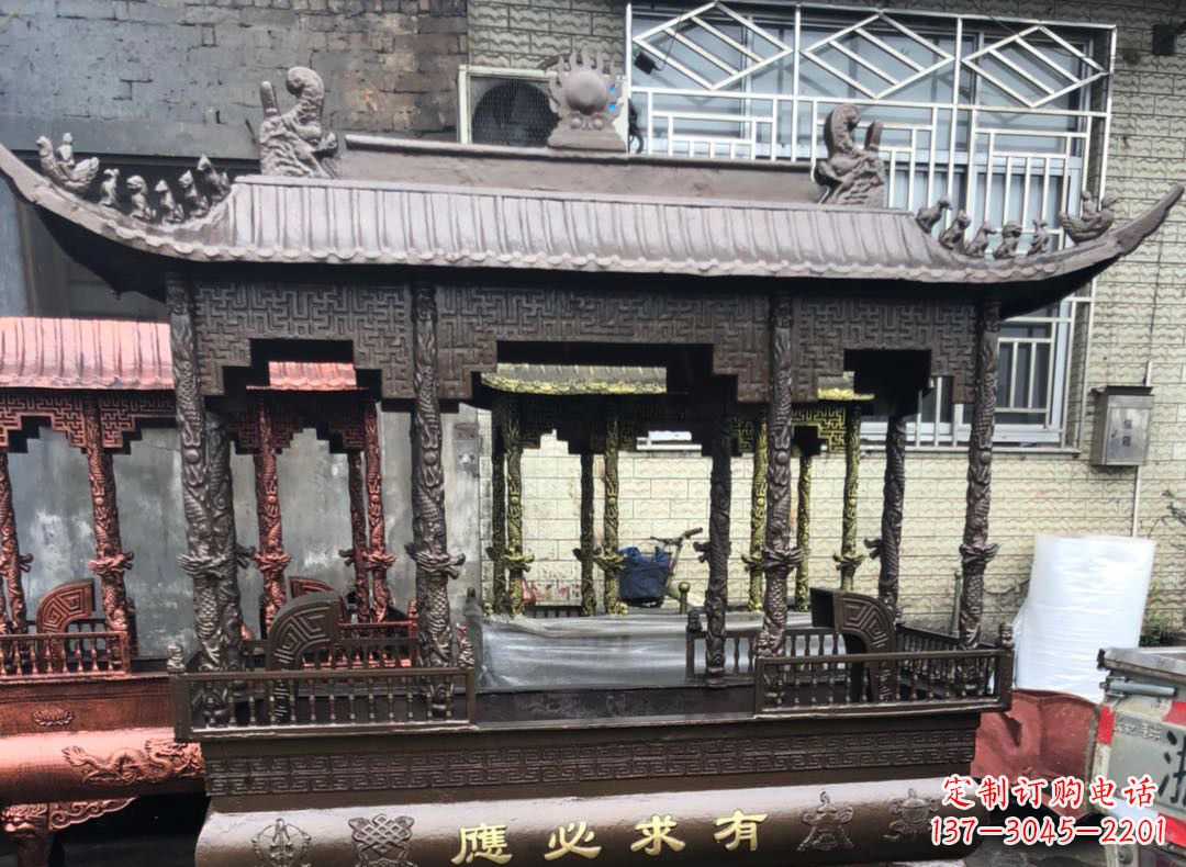 宜宾精美仿古铜香炉雕塑
