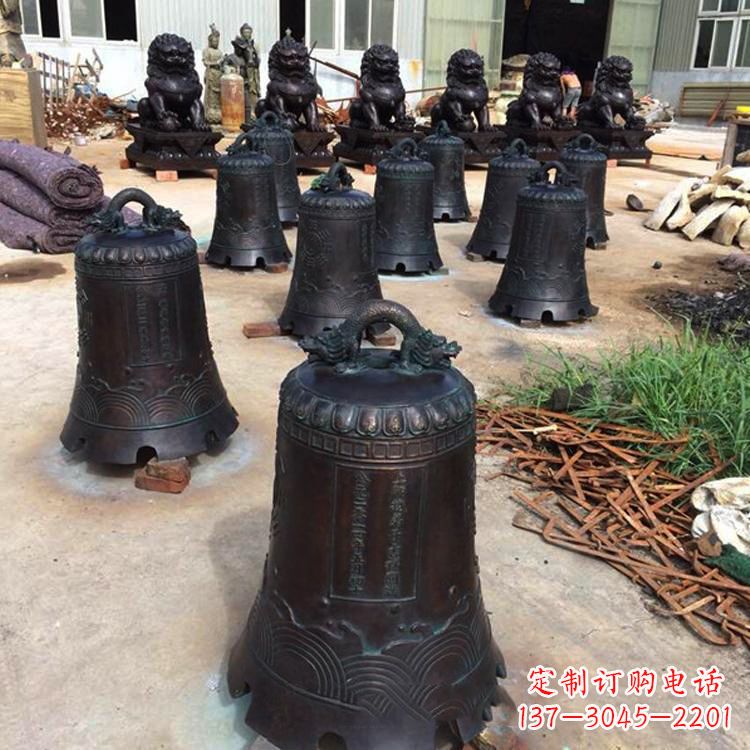 宜宾手工精美的铜钟雕塑