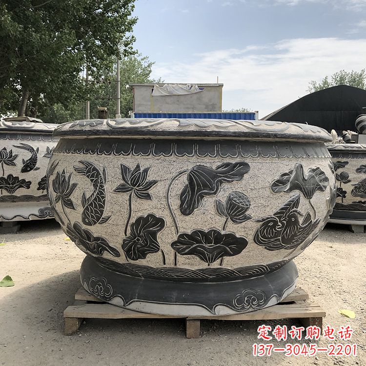 宜宾仿古鱼缸花盆摆件