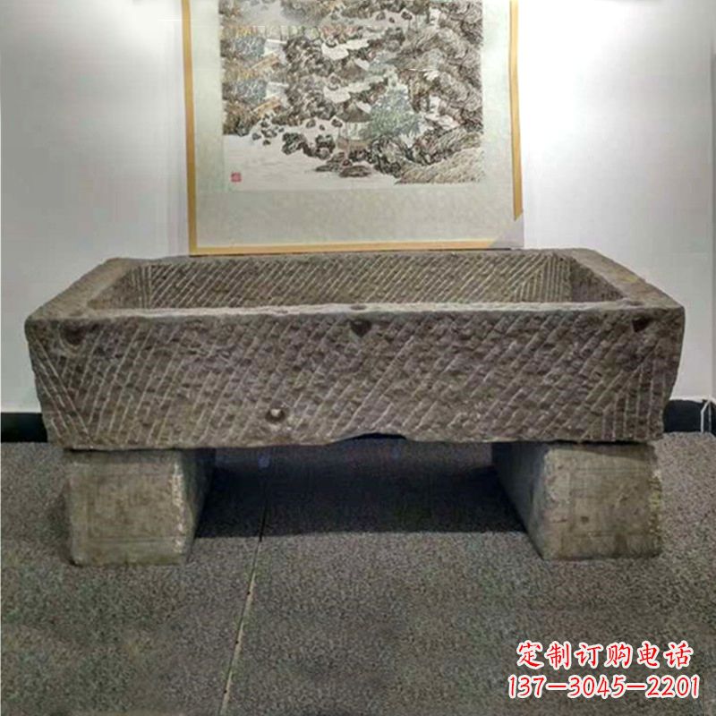 宜宾仿古做旧石槽雕塑