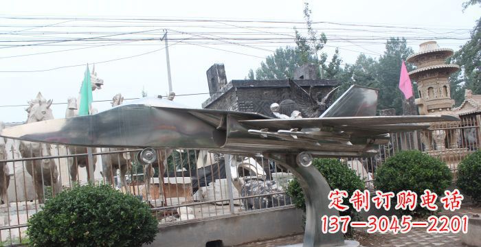宜宾中领雕塑精美不锈钢飞机雕塑