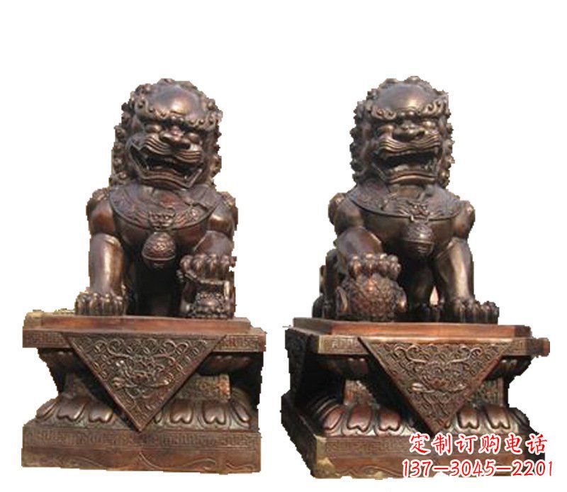 宜宾公司汇丰狮子铜雕塑摆件 (2)