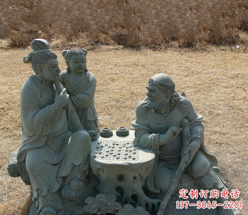 宜宾八仙下棋铜雕塑