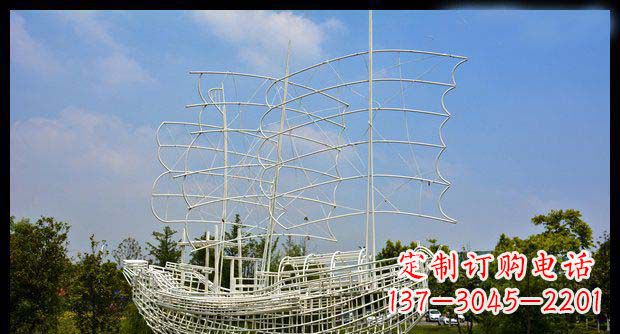 宜宾唯美不锈钢帆船雕塑