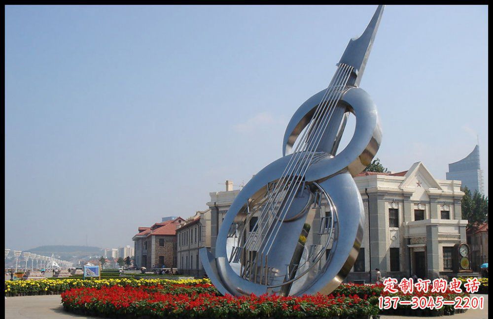 宜宾YFZD-001不锈钢抽象大提琴雕塑