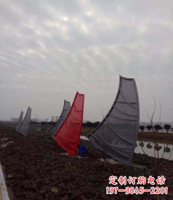 宜宾不锈钢抽象帆船雕塑
