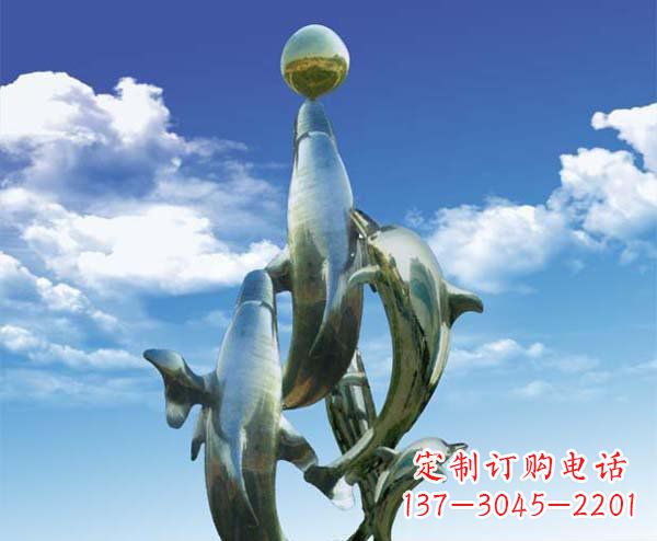宜宾有定制|不锈钢|大型海豚雕塑