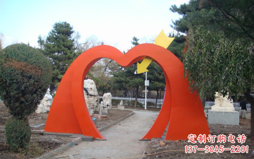 宜宾高雅大气的不锈钢拱门雕塑
