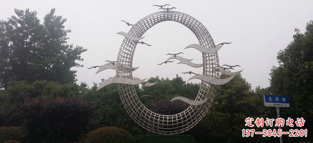 宜宾优雅风采,质感之美,赏心悦目的不锈钢海鸥雕塑