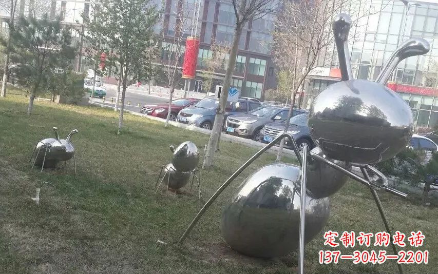 宜宾中领雕塑—不锈钢蚂蚁雕塑
