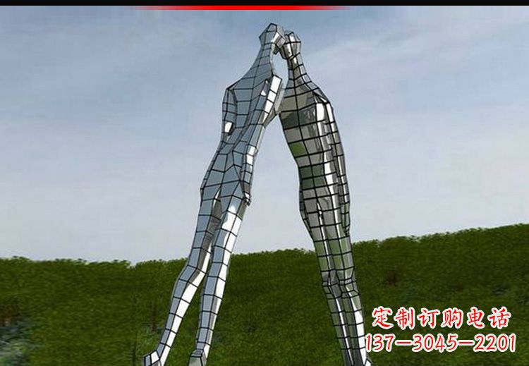 宜宾爱的无限,不锈钢情侣人物雕塑