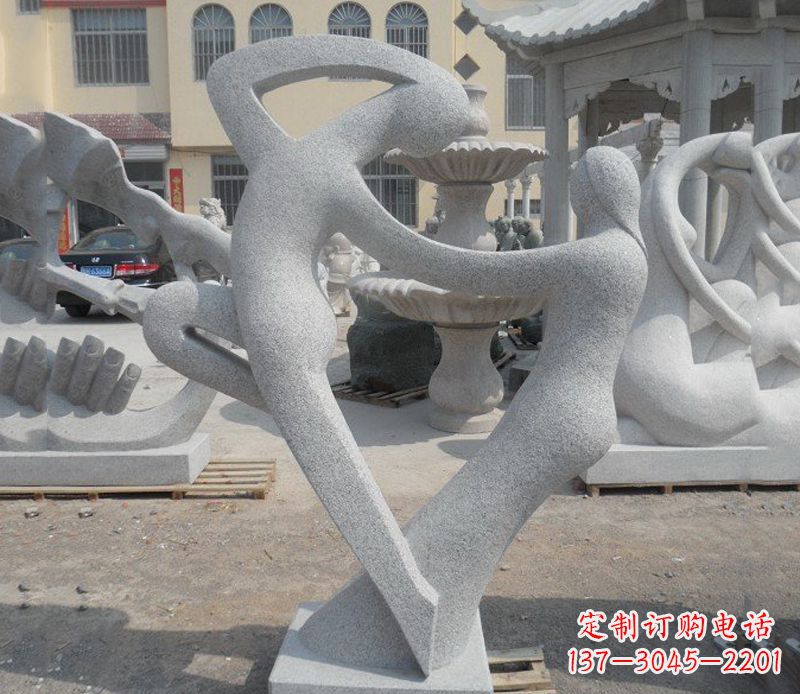 宜宾公园抽象情侣小品雕塑