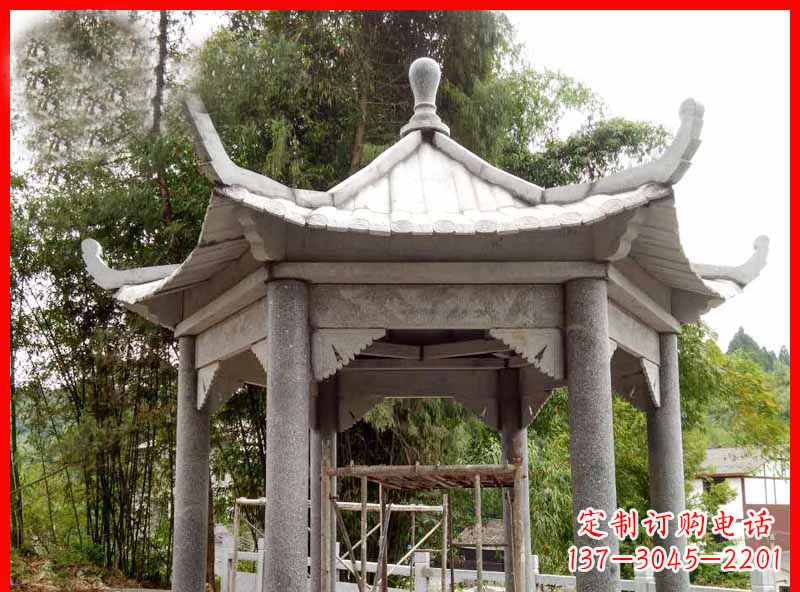 宜宾复古公园石凉亭雕塑