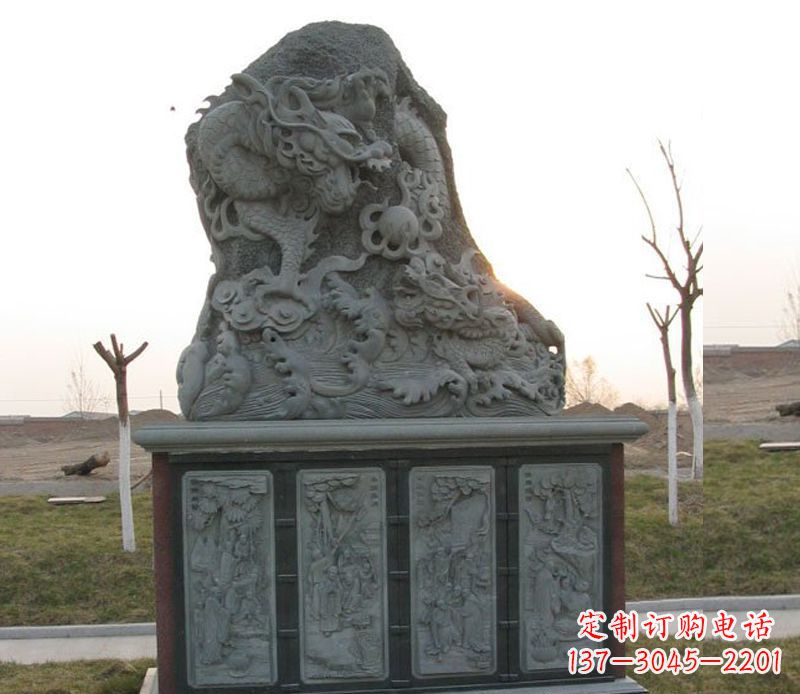 宜宾精美的大理石龙雕塑