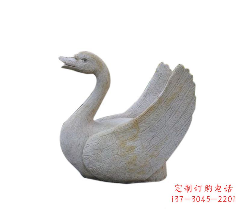 宜宾公园大理石天鹅喷泉景观石雕