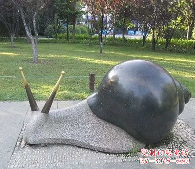 宜宾公园动物蜗牛景观石雕