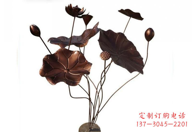 宜宾传承经典，锻铜荷花雕塑