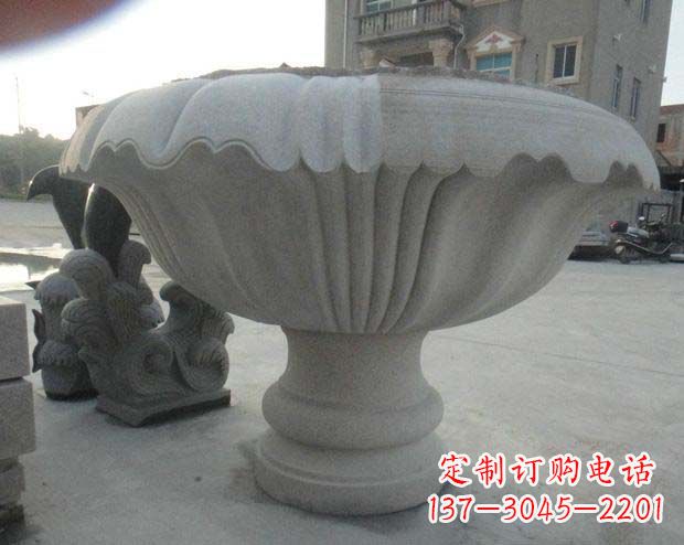 宜宾高端大理石花盆雕塑