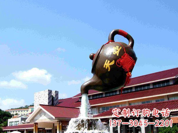 宜宾传统铜质茶壶雕塑