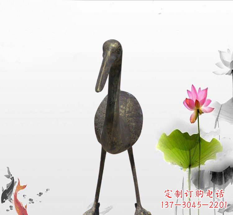 宜宾高品质铜制仙鹤雕塑