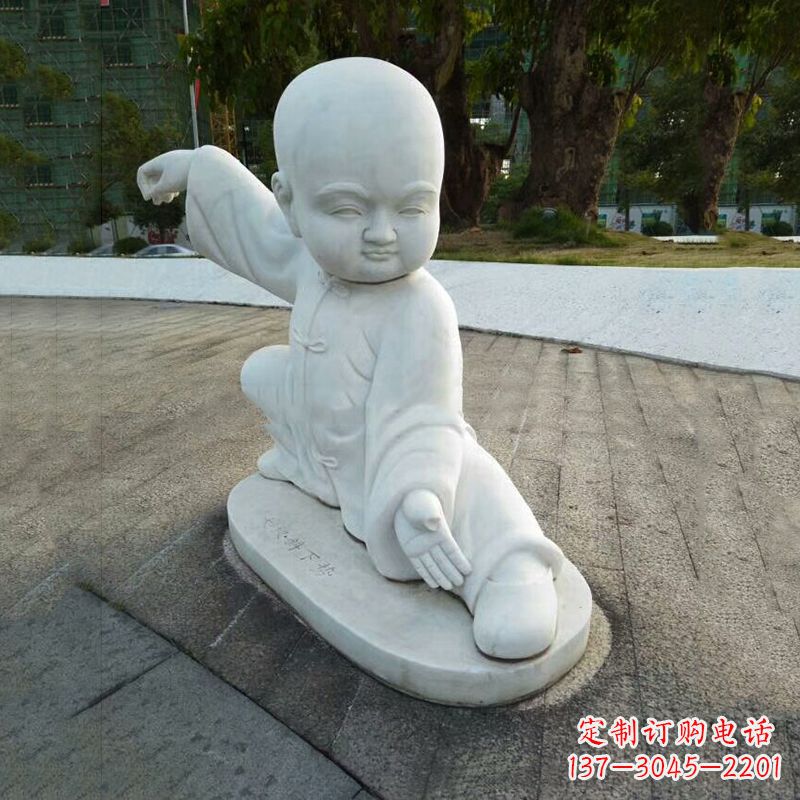 宜宾瑞士艺术家精美制作的和尚汉白玉石雕塑