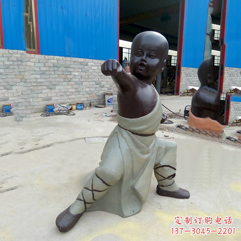 宜宾精致和尚铜雕塑