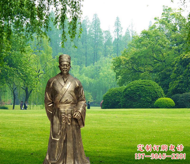 宜宾李时珍铜雕,精美古典雕塑定制