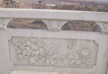 宜宾牡丹花浮雕石栏板景观雕塑