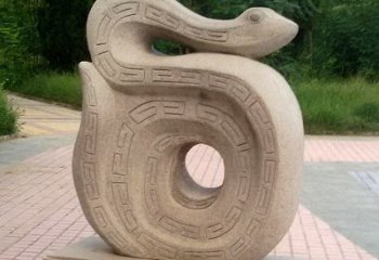 宜宾砂岩动物蛇雕塑