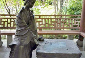 宜宾艺术精灵西施下棋情景雕塑