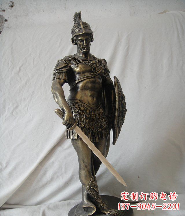 宜宾古罗马风格的玻璃钢战士雕塑
