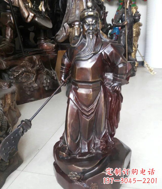 宜宾关公古代人物铜雕 (3)