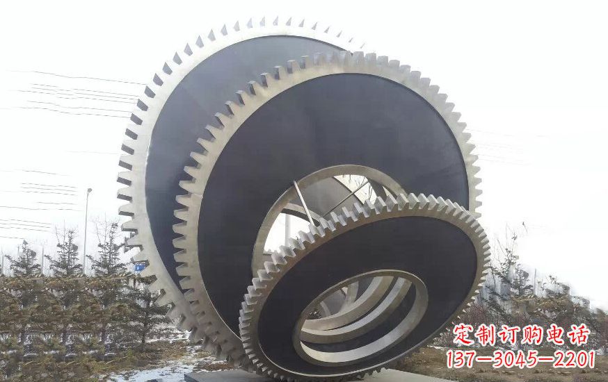 宜宾广场不锈钢齿轮雕塑22