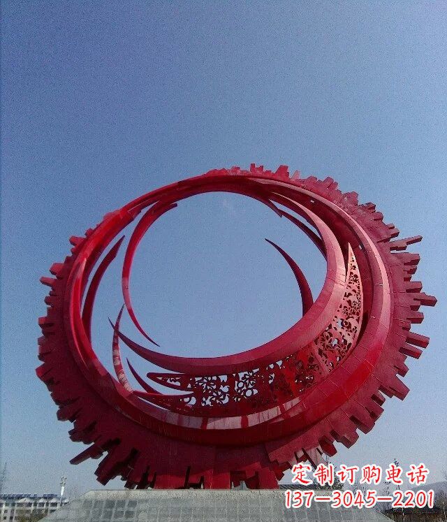 宜宾广场不锈钢齿轮圆盘雕塑