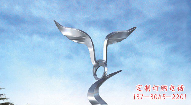宜宾中领雕塑出品:不锈钢海鸥雕塑