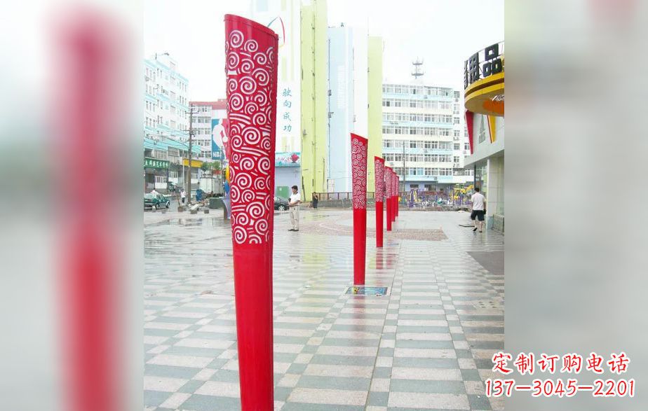 宜宾广场不锈钢火炬雕塑