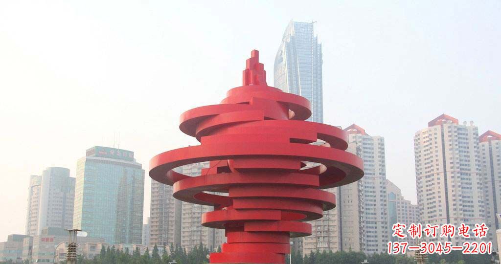 宜宾广场不锈钢火炬景观雕塑1