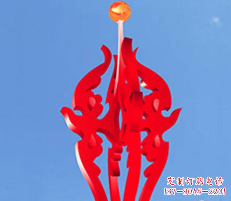 宜宾广场不锈钢火苗抽象雕塑
