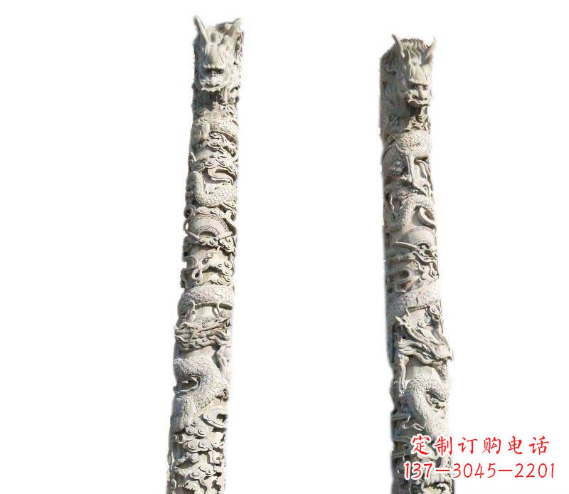 宜宾欣赏传统工艺,邀请专业大理石龙柱雕塑