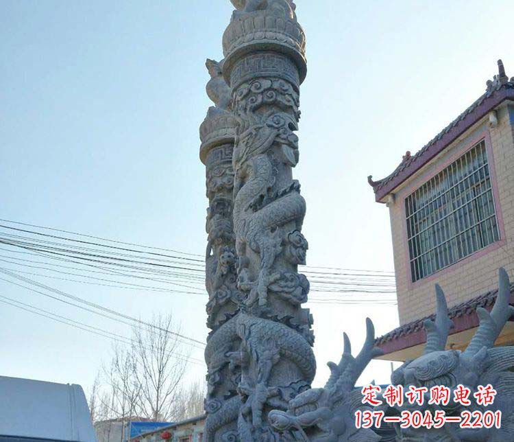 宜宾广场大理石盘龙柱景观石雕