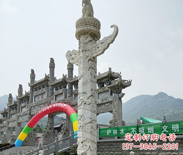 宜宾广场景观汉白玉华表石雕