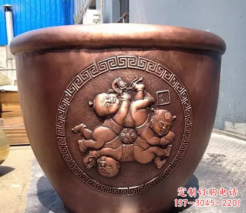 宜宾广场水缸铜雕塑