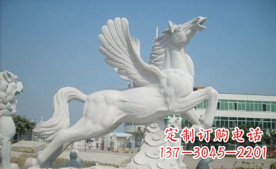 宜宾精美祥云飞马石雕,古朴大气
