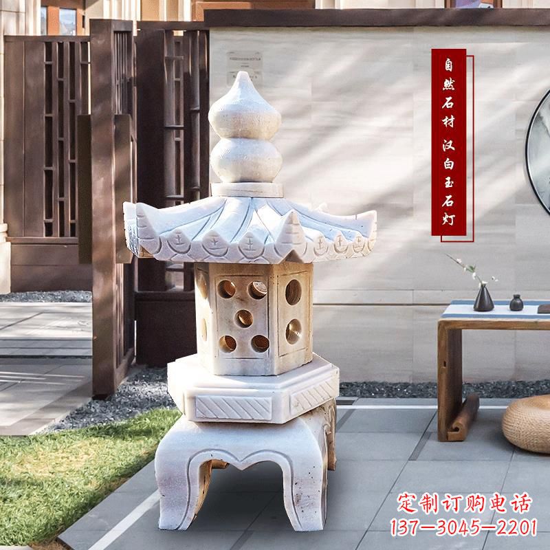 宜宾中领雕塑-经典经典汉白玉灯笼园林雕塑