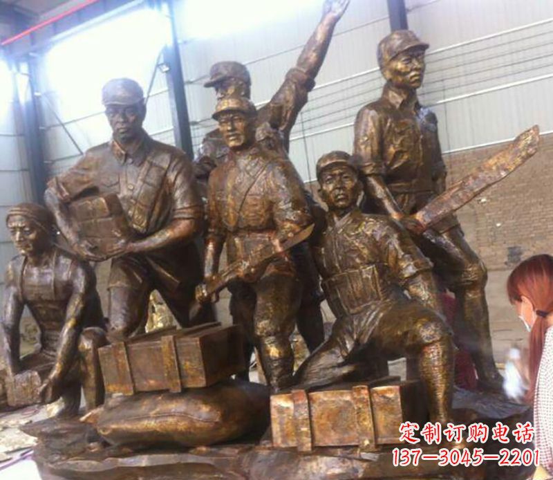 宜宾把热血历史纪念永久铸就——红军雕塑