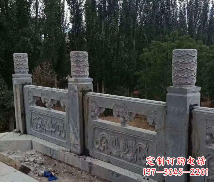 宜宾定制石质护城河栏板雕塑