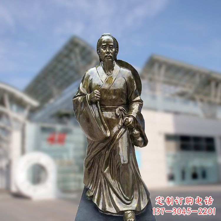 宜宾华佗仿铜雕塑,雕刻技艺精湛