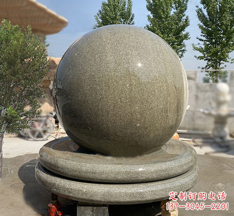 宜宾品质保障黄锈石风水球雕塑